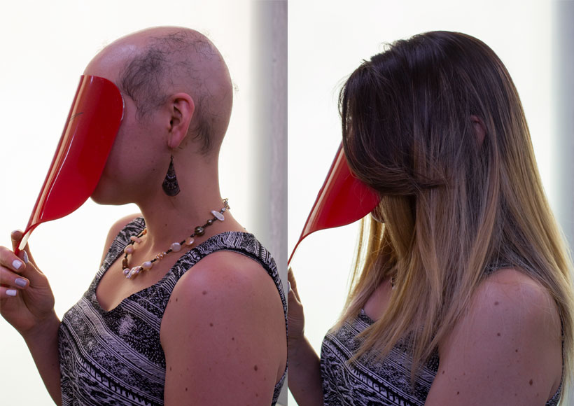 Peluca para mujer alopecia universal